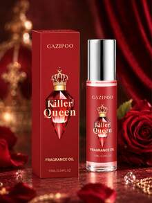 Aceite de Perfume Killer Queen Crown Ruby Rollerball para Mujeres, Fragancia de Lujo Cálida Oriental Frutal Floral de Larga Duración, Perfume Rollerball Portátil de Bolsillo, Regalo Elegante para Mujeres en Citas Nocturnas, Fiestas, Cumpleaños y Viajes 10ml 0.34OZ - Fragancia floral y frutal - Ver 1