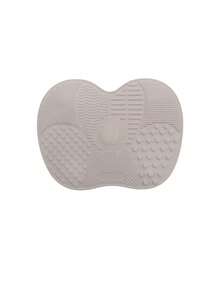Silicone Makeup Brush Cleaning Mat With Suction Cup, Portable Makeup Brush Cleaning Tool, Apple-Shaped Silicone Makeup Brush Cleaning Pad - 白色 - 1 件 - 查看 1