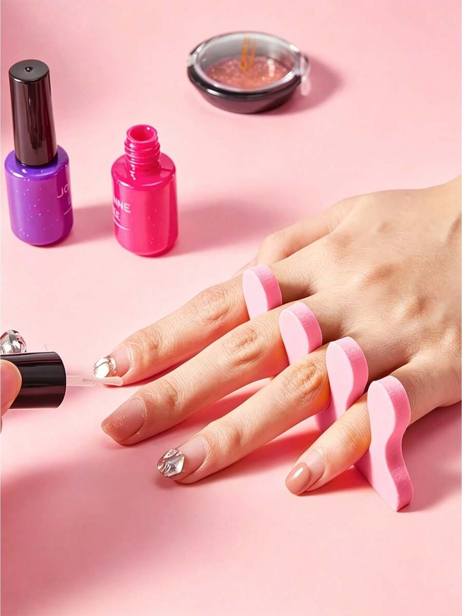 Nail Toe Separator - Universal Design Suitable For Foot Care. Soft, Highly Elastic And Gentle On Skin; Easy To Put On And Take Off, Reusable. A Delicate Accessory For Achieving Perfect Manicure Or Foot Care. - Multicolor - View 1