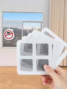 5/10pcs Door And Window Screen Repair Patches, Screen Door Repair Patches, Hole Repair Patches, Door And Window Mosquito Proof Repair Patches, Cover Door And Window Holes, Self-Adhesive Trimmable Screen Repair Patches - Repair Patch - View 8