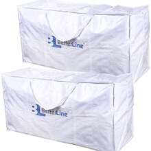 Bolsa de Almacenamiento Extra Grande - Bolsa Resistente 45x22x16 Pulgadas 114x56x41 cm de Gran Capacidad con Capacidad Máxima de Carga de 45 kg - Tela Tejida de Polipropileno Resistente a Desgarros - Juego de 2 unidades  extragrande - Ver 8
