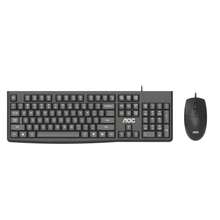 AOC KM151 有線鍵盤滑鼠組合，全尺寸防潑水即插即用電腦鍵盤，適用辦公與遊戲 - 查看 11