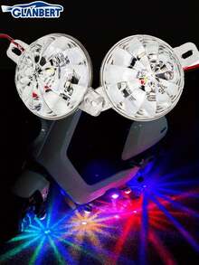 GLANBERT 2入 12V 彩色裝飾 LED 氛圍燈 底盤燈 摩托車裝飾配件 通用款 防追尾汽車底盤燈 電動車 摩托車 汽車霧燈 18 種模式可切換 防止追撞 - 彩色 - 查看 4