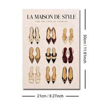 1pc Framed/Unframed Woman Heels Fashion Canvas Poster Luxury Shoe Closet Wall Art Print Minimalist Girly Room Aesthetic Decor Scroll Painting For Makeup Room,Beauty Salon Room,Dorm,Modern Home Decoration - A - View 11