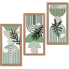 3pcs Bohemian Style/Sage Green Abstract Wooden Wall Art Decor, Bohemian, Minimalist, Geometric Wooden Wall Sculpture, Modern Art Neutral Style Wall Decor, Wall Hanging Floral Line Decoration, Suitable For Living Room, Bedroom, Office.. Art Wall, Room Decor, Birthday Gift, Room Decor, Home Decor, Back To School! - Multicolor - View 10
