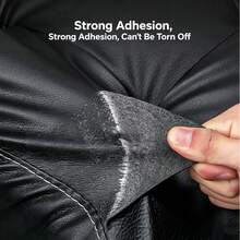 Faux Leather Fabric, Lychee Grain Texture, Suitable For Sofas And Car Seat Covers, High Quality, Durable And Stylish Vegan Leather, Perfect For Interior Decor Sewing Crafts, Interior Decor Projects | Multi-Purpose Fabric | High Quality Leather - Black Self-adhesive Leather - View 3