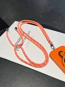 Cordón universal de unicolor para teléfono, largo ajustable tipo halter, cadena de teléfono multifuncional unisex cruzada, cordón de teléfono duradero antirrobo, cordón de teléfono multifuncional, longitud ajustable - Multicolor - Ver 1