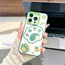 1 pieza Funda con borde TPU suave y respaldo PET+PC, diseño único y alta apariencia, compatible con iPhone, , , OPPO, Realme, Honor, , Redmi, , Vivo y , versátil para todo look, antirayaduras y con tacto cómodo MXQSCYK48 - CYK-GN-MXQSCYK48 - Ver 3