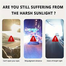 1pc Universal Car Sun Visor Extender, Anti-Glare Polarized Sun Visor, Buckle Closure, Protective, Easy Install Sun Visor Extension, Driving, Suitable For Most Vehicles - A - View 3