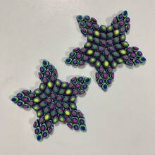 Colorful Starfish Decorative Pendant, Ocean Style Decorative Hanging Ornament, Keychain Accessory, 3.17 X 3.02 Inches, Comes With Silicone Chain - A - View 11