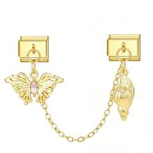 Italian Exquisite Elegant Gold Double Chain Fashion Bracelet Modular Accessory - Two Modules Per Group - View 6