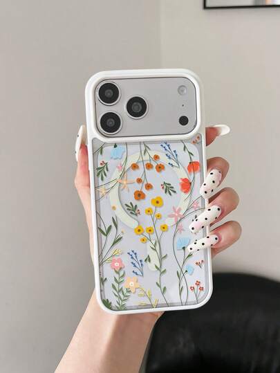 1pc Magnetic Wireless Charging Transparent Shockproof Anti-Slip White Hard Edge Phone Case Protective Cover Spring Ditsy Floral Pattern Suitable For Girls Phone Case Compatible With 11/11PRO/11PROMAX/12/12PRO/12PROMAX/12MINI/13/13PRO/13PROMAX/13MINI/14/14PRO/14PROMAX/14PLUS/15/15PRO/15PROMAX/15PLUS/16/16pro/16promax/16PLUS/17/17pro/17promax/AIR/S22 /S22PLUS S22Ultra/ S23/ S23PLUS /S23Ultra/ S23FE/ S24/ IS24PLUS/ S24Ultra/ S24FE/ S25/ S25PLUS S25Ultra/S25Edge/ S25FE/526 S26UITRA/S26PLUS/A06/ A16/ A26/ A36 /A15/ A25/ A35/ A54 /A07/ A17