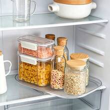 1pc 360° Rotating Non-Slip Lazy Susan Organizer For Fridge, Kitchen Countertop & Pantry - Clear Plastic Turntable For Easy Storage & Organization, Kitchen Storage Solution, Countertop Storage, Visible Contents, Kitchen Organizers And Storage - View 2