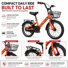 Bicycle With Basket, 4 Colors Randomly Delivered, Suitable For Park/Community/Street Travel 12in-20in - A - View 3