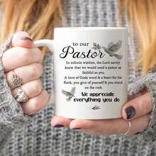 Regalos para pastores, regalos para pastores hombres, una taza de café con la frase "Un pastor verdaderamente grande es difícil de encontrar", regalos de agradecimiento para pastores, taza para pastores, regalo de cumpleaños para pastores, regalos para pastores, 11 oz - Multicolor - Ver 16