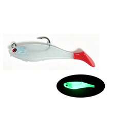 Long-Range High-Density T-Tail Soft Bait, Red Head Glow-In-The-Dark Strong Fish Attractant, Wear-Resistant Single Hook With Lead, Anti-Snag Bottom For Black Bass And Largemouth Bass, Highly Elastic Strong Fish Attractant For Saltwater And Freshwater - Multicolor - View 19