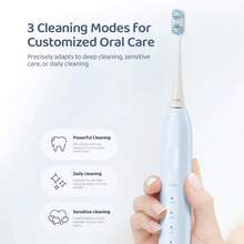 Panasonic EW-DC033W Rechargeable Electric Toothbrush, White/Blue, Long Battery Life, Deep Clean Plaque Control, Complete Set With Cover & Brush Heads - White - View 5