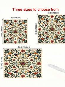 1pc Bohemian Mandala Pattern Gradient Color Outdoor Sun Shade Curtain - Thickened Sun Protection, Easy To Install And Store, Suitable For Garden, Patio, Poolside 6 People Use (Poles Not Included), Outdoor Shade - Little Flower - View 4