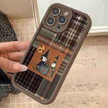 Funda para móvil con diseño de panda y bruja, compatible con Samsung, Apple, VIVO, OPPO, , Transsion, ,  y Honor. Fabricada en TPU, ofrece protección contra golpes y caídas. Un regalo ideal para amigos y familiares. - Café integral - Ver 1