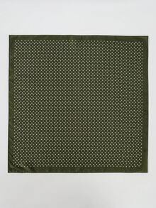 1pc 70cm Bandana French Vintage Faux Silk Solid Color Polka Dot Scarf Square Necktie - Multicolor - View 3