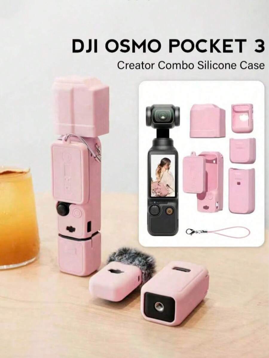 Osmo Pocket 3 创作者套装软硅胶保护套,轻巧 Osmo 屏幕保护膜防滑手柄配件 - 查看 1