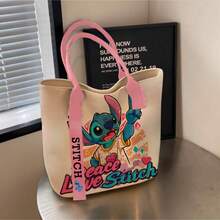 Túi Tote In Họa Tiết Hoạt Hình Stitch Dễ Thương Disney Mùa Tựu Trường, Kiểu Ruy Băng, Phù Hợp Cho Phụ Nữ Đi Mua Sắm Hàng Ngày, Tụ Tập, Gặp Gỡ Bạn Bè, Túi Xách Vải Canvas Nhật Bản, Túi Đi Làm Dung Tích Lớn, Túi Tote Casual Đi Học Đi Làm Unisex - Nhiều màu - Xem 11