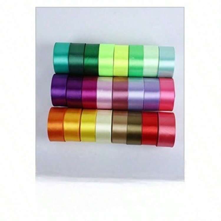 Cinta de 2 cm de ancho y 22 metros de largo para empaque de pasteles, lazos, globos, bodas, cajas de regalo, cinta de poliéster jacquard - N.º 38 Azul oscuro 22 m/rollo - Añade 1