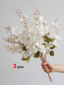 1/3/5 Bundles 65cm Artificial Narcissus Magnolia Flowers, Suitable For Vase, Home Living Room, Wedding Table Decoration, Centerpiece, Romantic Theme, Artificial Plants, Autumn Decoration, Room, Desk, Garden Decoration, Room Decor, Valentine's Day - White - View 8