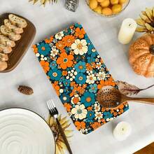 2 Packs Multicolor Floral Kitchen Towels, 16x24 Inches, Machine Washable & Reusable Dish Cloths For Cooking, Baking, And Kitchen Decor - Multicolor - View 7