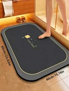 1 pieza Alfombra de baño de tierra de diatomeas super absorbente, antideslizante, de secado rápido y suave, adecuada para baño, ducha, bañera y entrada, regalo de inauguración de casa cálido, decoración del hogar elegante - Multicolor - Ver 8