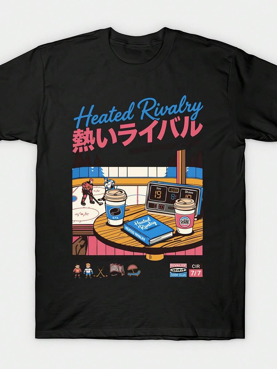 Heated Rivalry T Shirt Printed Men's T Shirt All Season Cotton Fabric Breathable And Comfortable Suitable For Outings Leisure Gatherings Sports And Ho - Black - View 1
