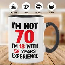 [Envío en 24 horas desde México]Taza de café de 11 oz para el 70º cumpleaños - Regalos geniales para hombres y mujeres que cumplen 70 - Ideas de regalos divertidas para mamá y papá - Tazas distintivas de 1954 para abuelos - Regalos con humor para él y ella - Imagen 1 pieza - Ver 5