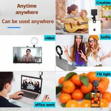 Outdoor Live Streaming Photography Fill Light Phone Clip, Multi-Angle Foldable Detachable Clip, Mini Clip-On Fill Light Phone Holder, 1/4 Interface Universal Small Clip, Cold Shoe Pocket Clip, Suitable For Phone/Tablet/Computer/Camera - View 7