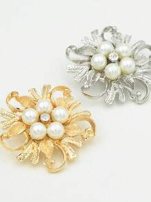 1 pieza Broche de girasol elegante y de moda con strass y perlas, accesorio de ropa versátil y elegante, alfiler de ropa exquisito - Multicolor - Ver 10