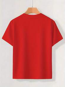 Boys' T-Shirt With Canadian Maple Leaf Graphic, Casual Urban Style, Children's Clothing For Ages 5-13, Summer Casual Wear In Color - 灰色 - 查看 3