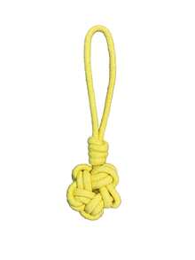 Knotted Rope Dog Tug Toy With Handheld Loop, Pet Molar Chew Toy Space Saving Hanging Design For Puppy Teeth Clean & Interactive Tug-Of-War Play - Multicolor - View 6