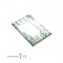 1pc 1-Gang/2-Gang Switch Panel, Fresh Plant Theme 2D Flat Print Decorative Wall Plate, Rectangular/Round Decor Single/Double Toggle Universal Outlet Cover, Easy Installation With Matching Screws, Natural Style Home Decor For Bedroom, Kitchen, Bathroom, Living Room - Multicolor - View 9