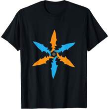 Tiger-Shark Animal Mandala Pattern T-Shirt - Black - View 1