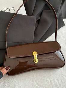 Women's Vintage Leather Underarm Bag Chic Shoulder Purse Small Handbag Perfect For Daily Commute Shopping Dates Gatherings Ideal As A Birthday Gift - 彩色 - 查看 12
