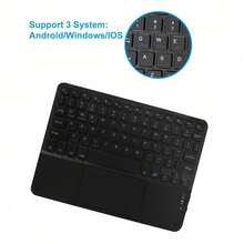 AKKHOO Wireless Keyboard With Touchpad, Rechargeable, Compatible With Ipad Tablets - Black - View 5