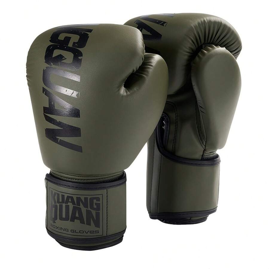 Boxing Gloves For Men And Women - Green Army - View 1