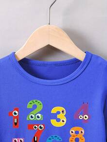 Math Practice T-Shirt: Multiplication Tables From 0 To 10, Color-Coded Multiplication And Division Chart, Educational Summer Top - Blue - View 3