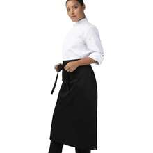 Multiple-Piece Set Black Full Length Tie Apron With Big Front Pocket, Adjustable Waist Tie Kitchen Apron For Chef, Baker, Restaurant & Catering Staff - Multicolor - View 5