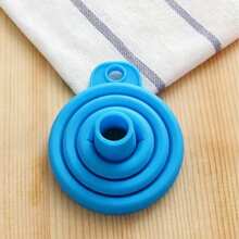 5 piezas Embudos de silicona azul elásticos para dispensar líquidos - A - Ver 3