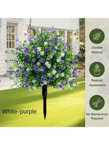 1pc Artificial Plant, Suitable For Outdoor Decoration. Artificial Camellia, Suitable For Ground Planting, Greening, Artificial Trees And Landscape Decoration, Perfect For Porch, Home, Patio And Yard Decoration, Wedding And Home Decor. - Multicolor - View 4