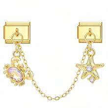 Italian Exquisite Elegant Gold Double Chain Fashion Bracelet Modular Accessory - Two Modules Per Group - View 18