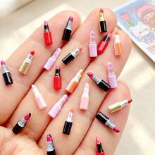 20/50/100pcs Mini Lipstick Resin Flatback Decor - Perfect For Arts, Scrapbooking, DIY Wedding Decorations - Ideal Gift Choice For Valentine's Day, Easter, Mother's Day - Random Colors - Multicolor - View 1