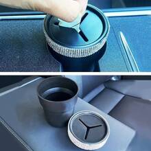 Luxury Rhinestone Car Coin Organizer, Sparkling Rhinestone Design, High-Quality Material Wear-Resistant And Scratch-Resistant, Multi-Compartment Coin Storage, Convenient Access During Driving, Enhances Car Interior Style - Car Diamond-encrusted Coin Box - View 13