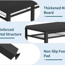 Farmhouse Dining Table Set For 4 With Storage Shelf, 47 Inch Kitchen Table With Bench And 2 Chairs For Small Space, Apartment, Dining Room - Black - View 9