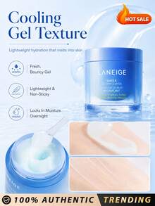 Laneige [Mini] Water Sleeping Mask 15ml / A Korean Overnight Mask To Deeply Hydrate And Recharge Your Skin's Glow Overnight. The Lightweight, Refreshing Gel Formula Gently Cools & Seals In Deep Hydration That's Light On The Skin. - Water Sleep Mask 70ml - View 3